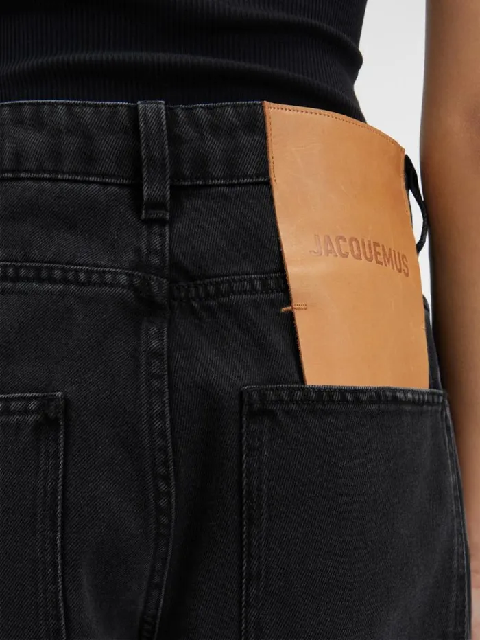 JACQUEMUS The Wide DeNmes Denim Pants Black Women Denim JACQUEMUS The Wide DeNmes Denim Pants Black Women Denim