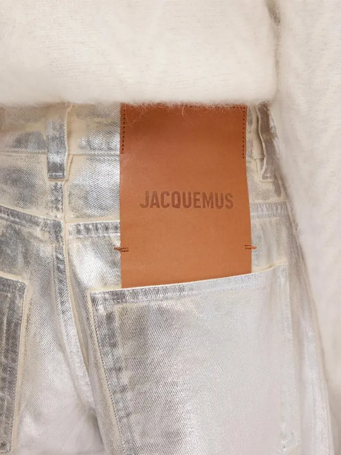 JACQUEMUS The Wide DeNmes Denim Pants Silver Women Denim JACQUEMUS The Wide DeNmes Denim Pants Silver Women Denim