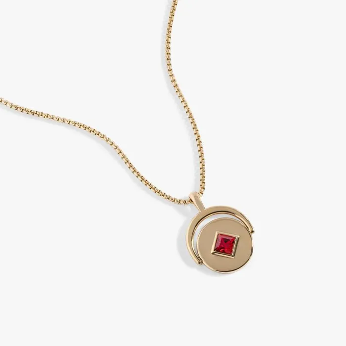 January Birthstone And Flower Flip Charm Necklace Stainless Steel Gold Women Alex And Ani Birthday January Birthstone And Flower Flip Charm Necklace Stainless Steel Gold Women Alex And Ani Birthday