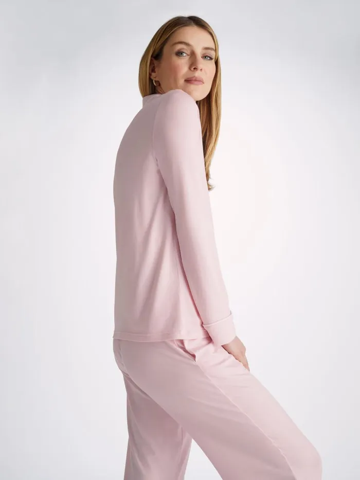 Jersey Pajamas Women Derek Rose Pajamas Lara Micro Modal Stretch Ballet Pink