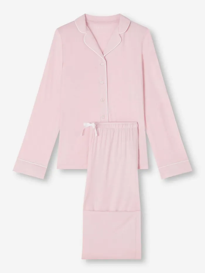 Jersey Pajamas Women Derek Rose Pajamas Lara Micro Modal Stretch Ballet Pink