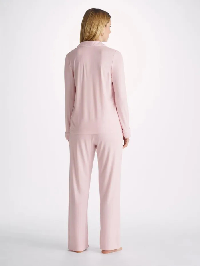 Jersey Pajamas Women Derek Rose Pajamas Lara Micro Modal Stretch Ballet Pink
