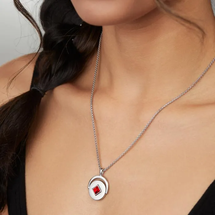 July Birthstone And Flower Flip Charm Necklace Stainless Steel Gold Women Alex And Ani Flower July Birthstone And Flower Flip Charm Necklace Stainless Steel Gold Women Alex And Ani Flower