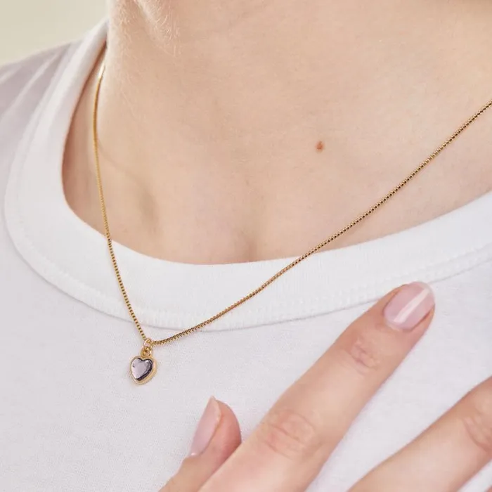 June Birthstone Light Amethyst Heart Necklace Gold Women Alex And Ani Love June Birthstone Light Amethyst Heart Necklace Gold Women Alex And Ani Love