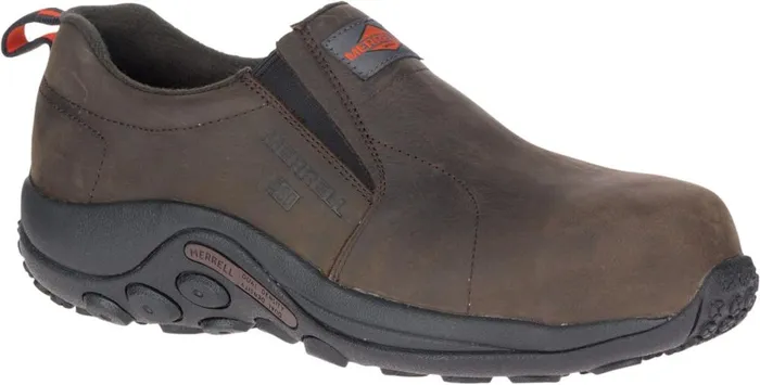 Jungle Moc Leather Comp Toe Sd Work Shoe Espresso Men Merrell SlipOns