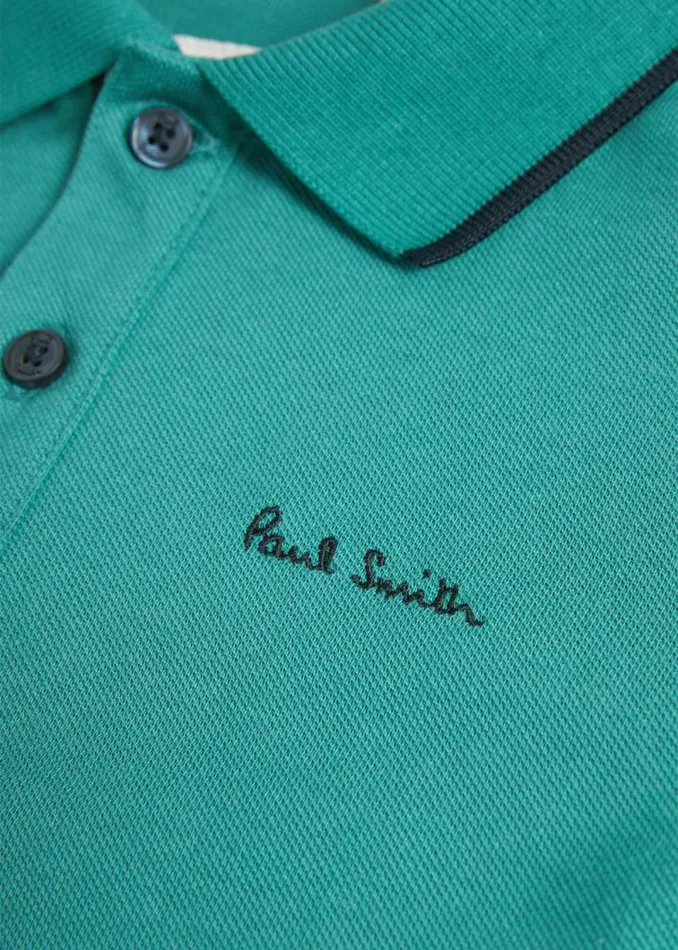 Junior Paul Smith Polo Shirts 213 Years Green Signature Logo Polo Shirt Junior Paul Smith Polo Shirts 213 Years Green Signature Logo Polo Shirt