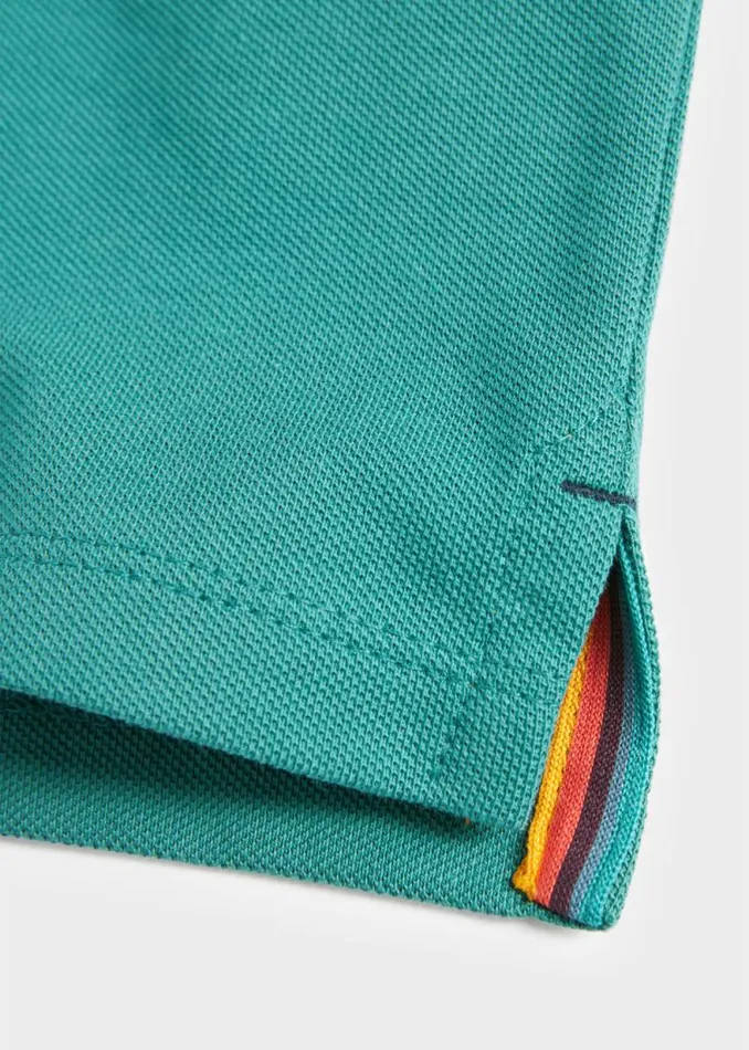 Junior Paul Smith Polo Shirts 213 Years Green Signature Logo Polo Shirt Junior Paul Smith Polo Shirts 213 Years Green Signature Logo Polo Shirt