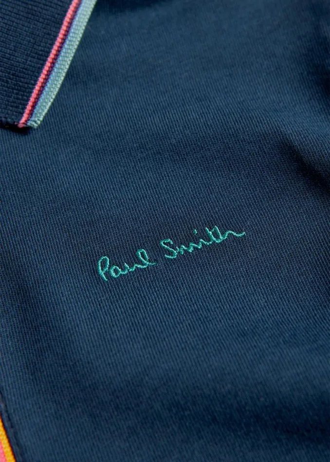 Junior Paul Smith Polo Shirts 213 Years Navy 039Artist Stripe039 Zip Polo Shirt Junior Paul Smith Polo Shirts 213 Years Navy 039Artist Stripe039 Zip Polo Shirt