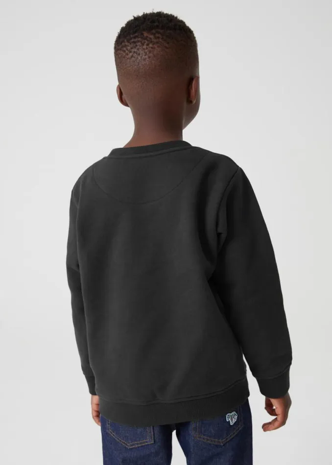 Junior Paul Smith Sweatshirts and Hoodies 213 Years Black Zebra Logo Sweatshirt