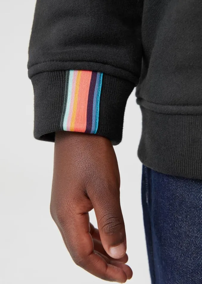 Junior Paul Smith Sweatshirts and Hoodies 213 Years Black Zebra Logo Sweatshirt