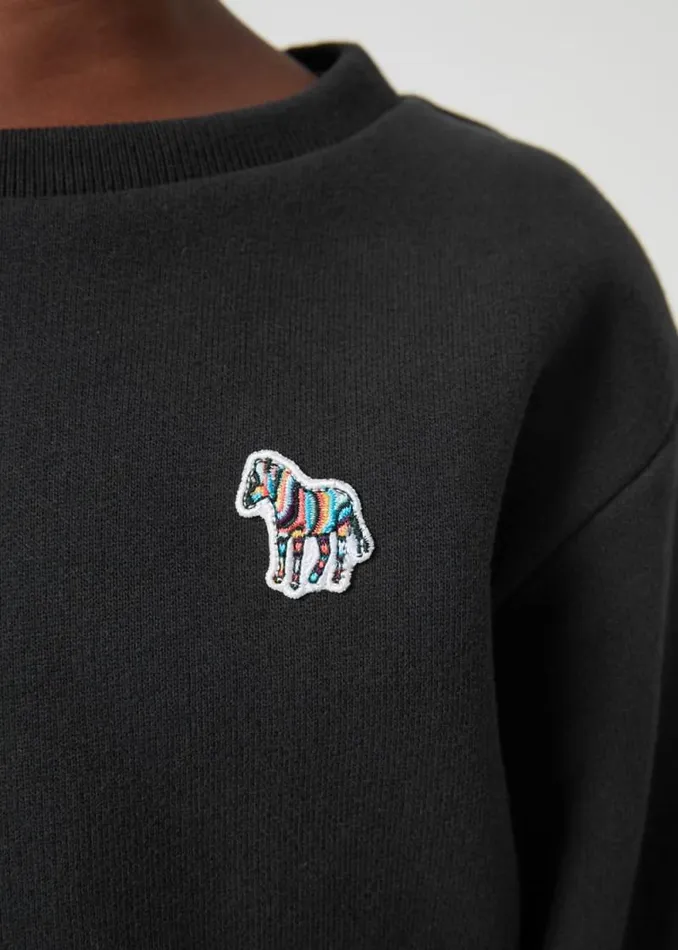 Junior Paul Smith Sweatshirts and Hoodies 213 Years Black Zebra Logo Sweatshirt