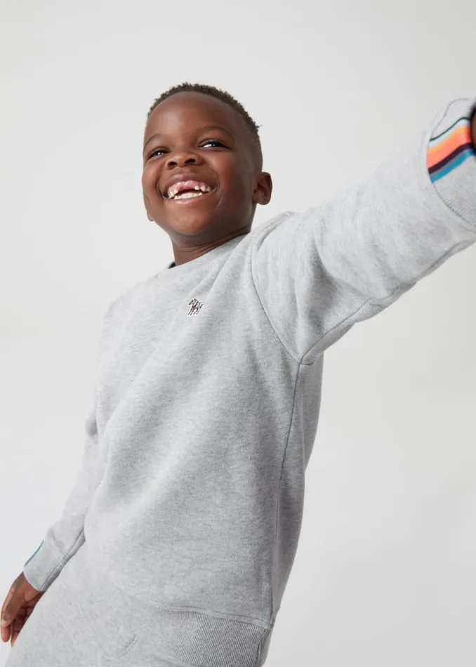 Junior Paul Smith Sweatshirts and Hoodies 213 Years Grey Marl Zebra Sweatshirt Junior Paul Smith Sweatshirts and Hoodies 213 Years Grey Marl Zebra Sweatshirt