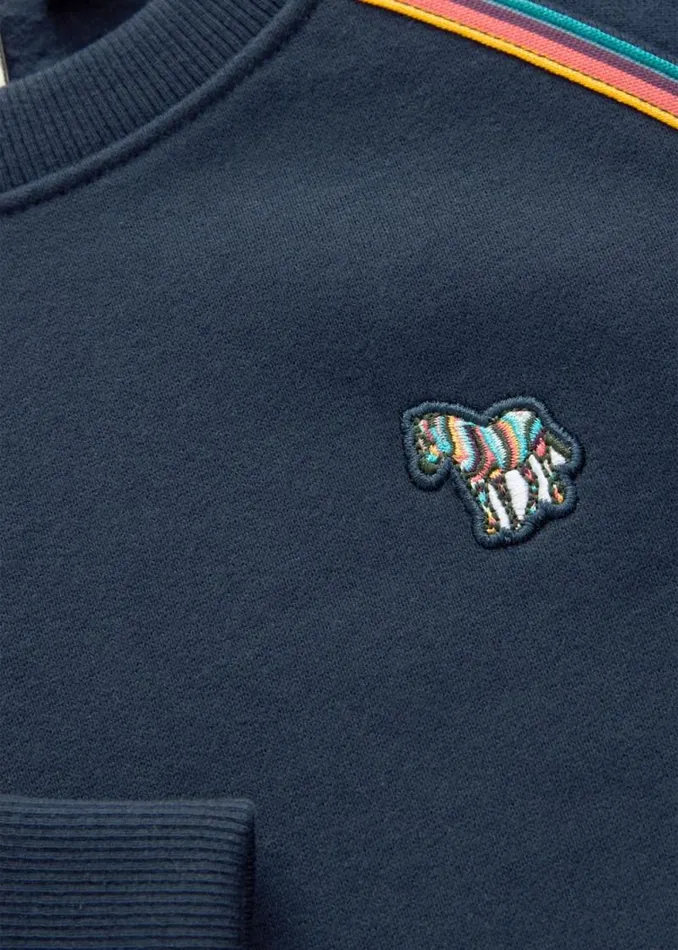 Junior Paul Smith Sweatshirts and Hoodies 612 Years Navy 039Artist Stripe039 Crew Neck Sweatshirt