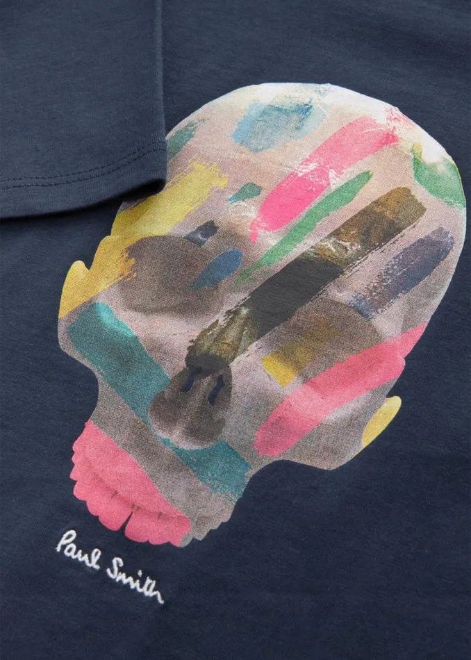 Junior Paul Smith TShirts 213 Years Navy Skull Print TShirt Junior Paul Smith TShirts 213 Years Navy Skull Print TShirt