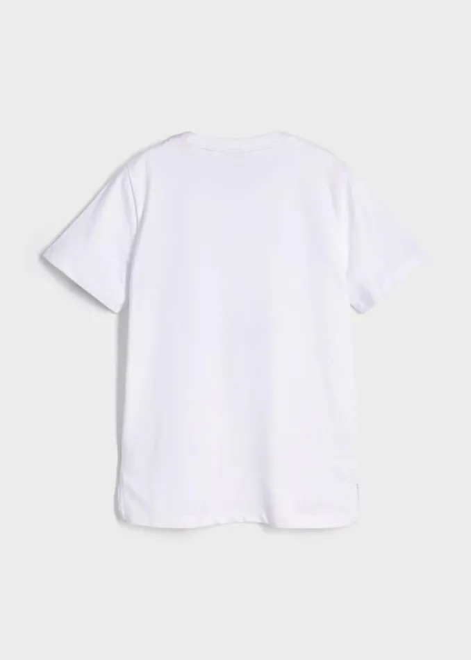 Junior Paul Smith TShirts 213 Years White Embroidery 039Happy039 TShirt Junior Paul Smith TShirts 213 Years White Embroidery 039Happy039 TShirt