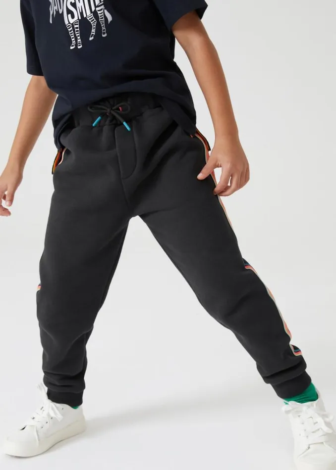 Junior Paul Smith Trousers 213 Years Black 039Artist Stripe039 Joggers Junior Paul Smith Trousers 213 Years Black 039Artist Stripe039 Joggers