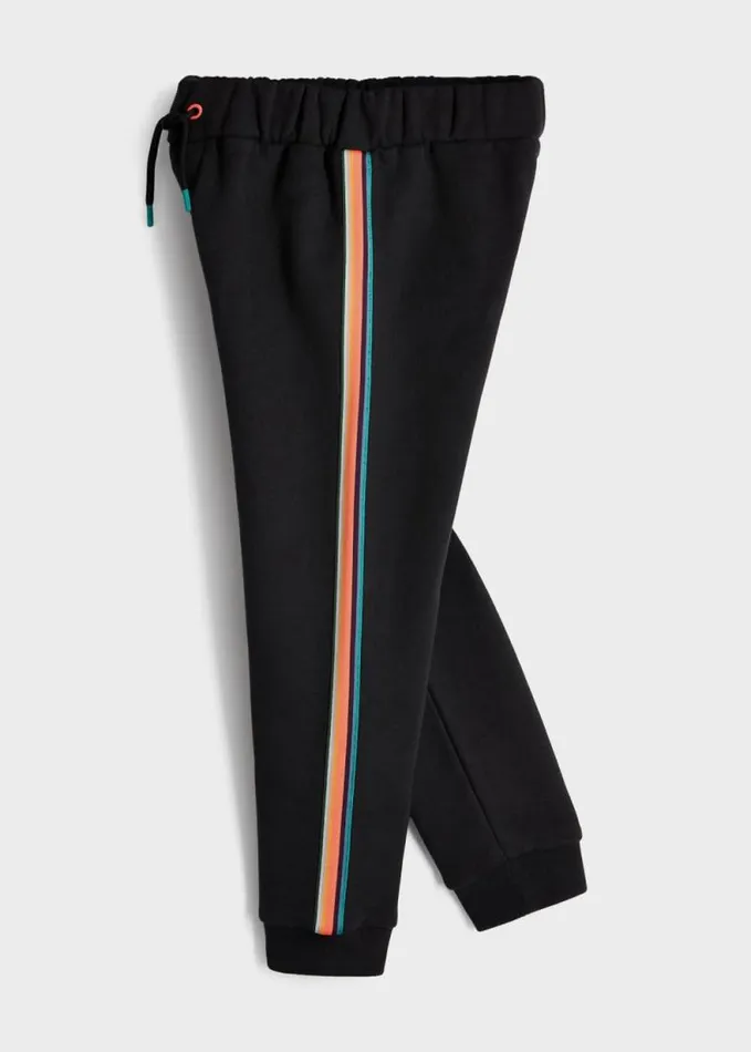Junior Paul Smith Trousers 213 Years Black 039Artist Stripe039 Joggers Junior Paul Smith Trousers 213 Years Black 039Artist Stripe039 Joggers