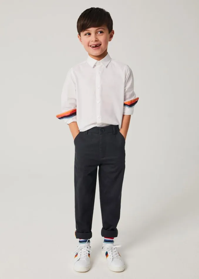 Junior Paul Smith Trousers 213 Years Navy Cotton Chinos