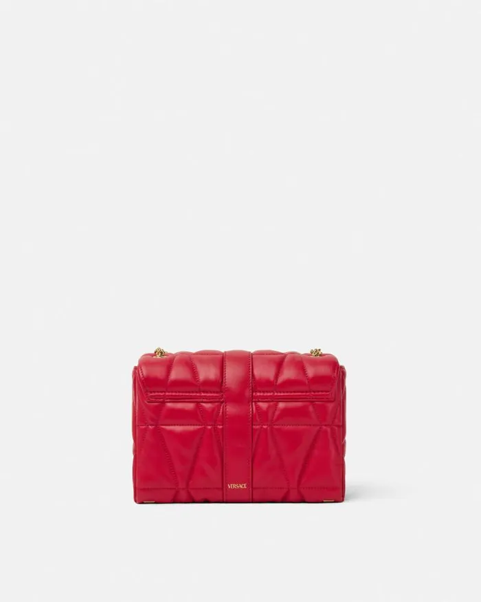 Kleio Quilted Shoulder Bag Red Women Versace Shoulder and Crossbody