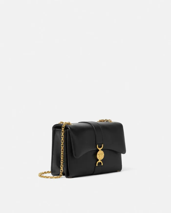 Kleio Shoulder Bag Blackgold Women Versace Shoulder and Crossbody