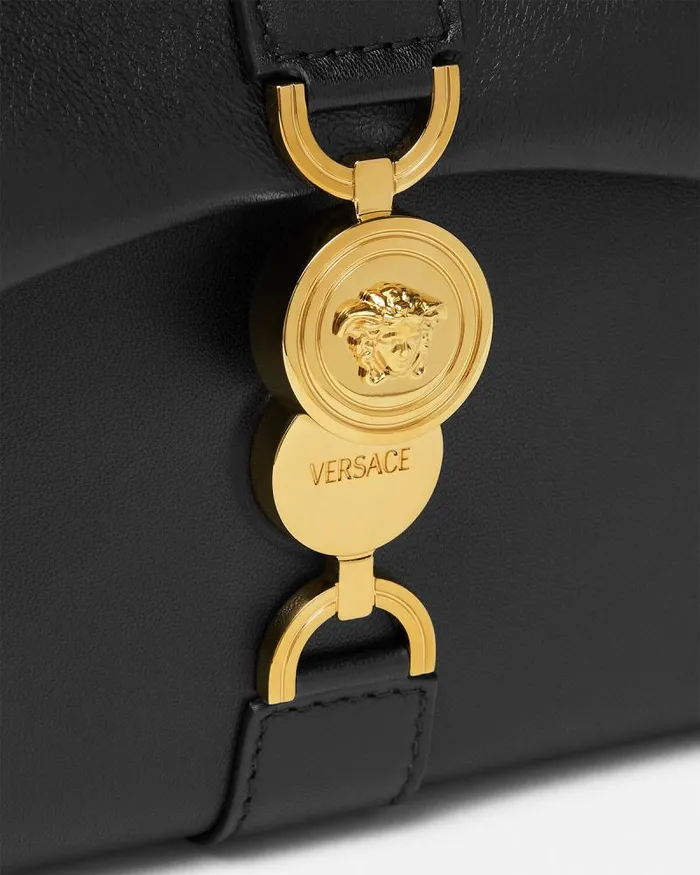 Kleio Shoulder Bag Blackgold Women Versace Shoulder and Crossbody