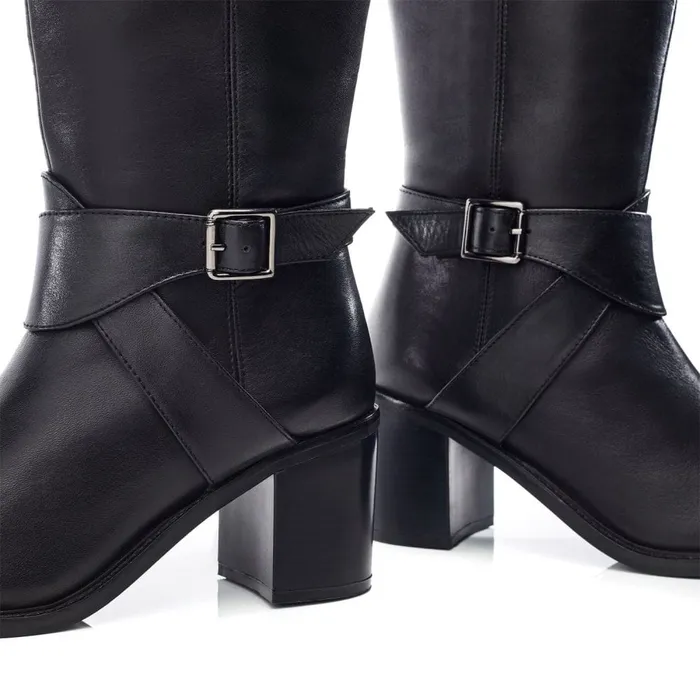Knee High Boots Women Moda In Pelle Bsoleful BLonsdale Black Leather