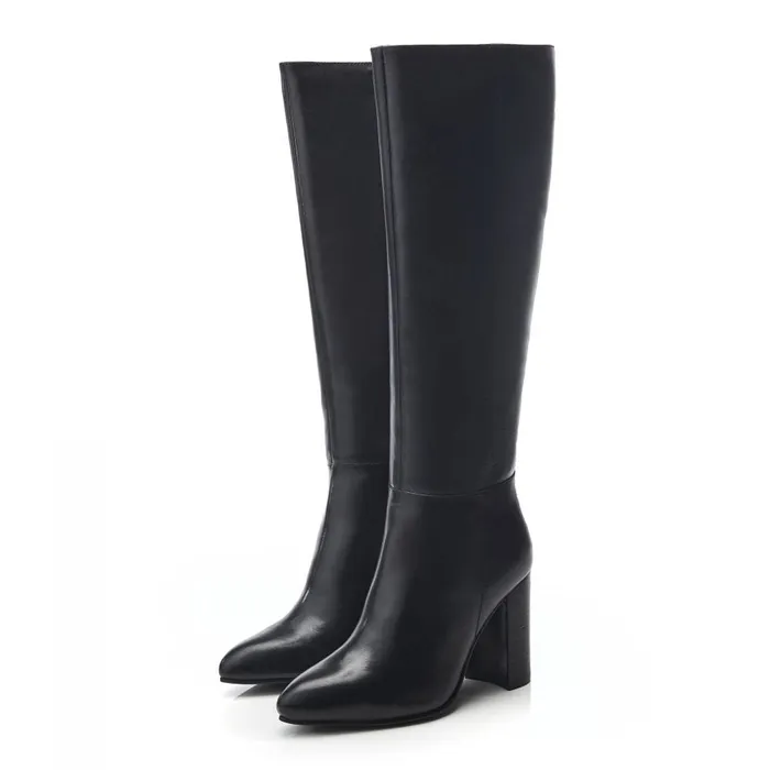 Knee High Boots Women Moda In Pelle Bsoleful BPepe Black Leather