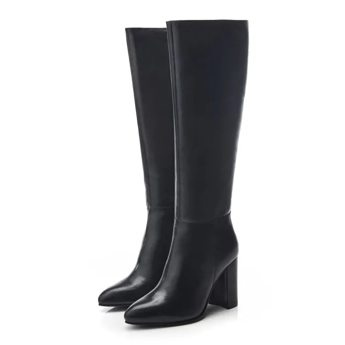 Knee High Boots Women Moda In Pelle Bsoleful BPepe Black Leather