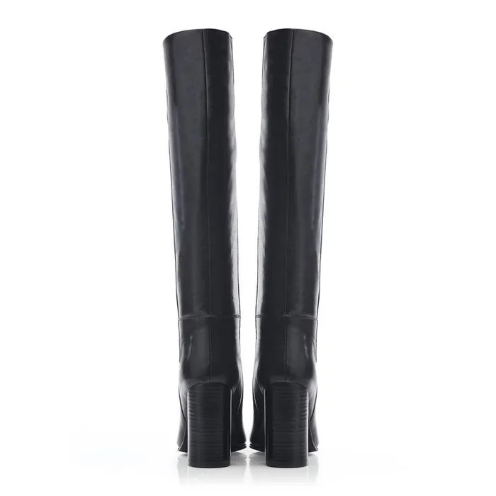 Knee High Boots Women Moda In Pelle Bsoleful BPepe Black Leather