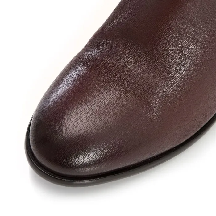Knee High Boots Women Moda In Pelle Gloriia Tan Leather
