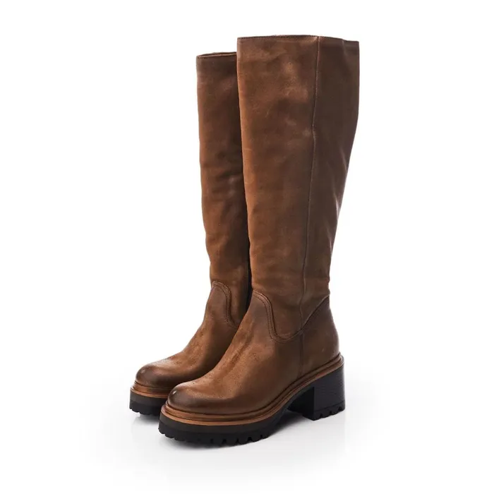 Knee High Boots Women Moda In Pelle Hudson Tan Leather