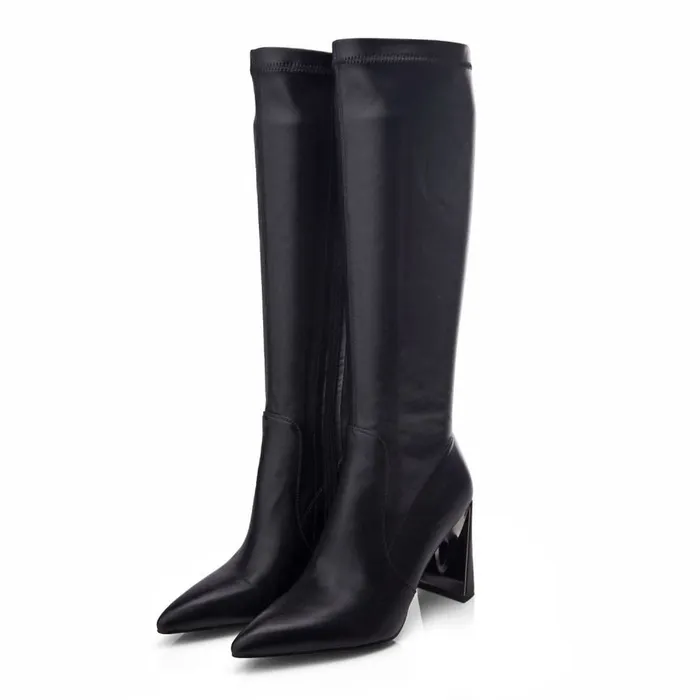 Knee High Boots Women Moda In Pelle Tamika Black Porvair