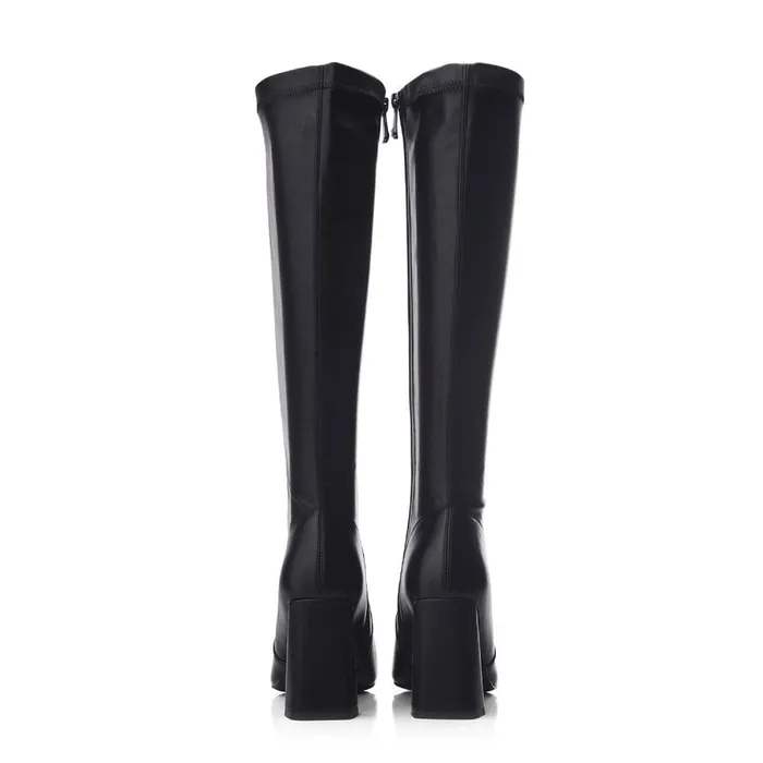 Knee High Boots Women Moda In Pelle Tamika Black Porvair