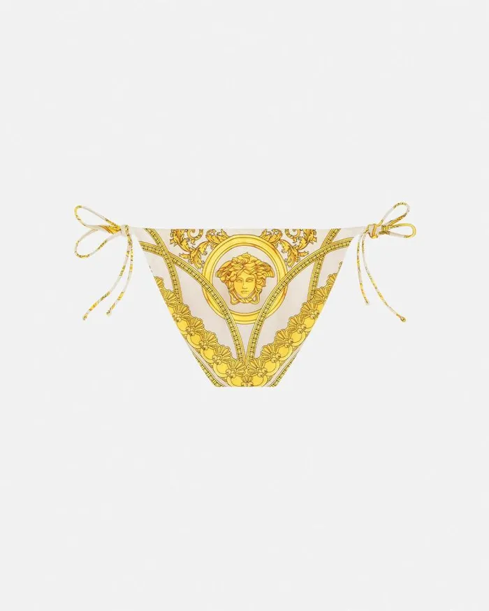 La Coupe Des Dieux Bikini Bottoms Goldprint Women Versace Swimwear