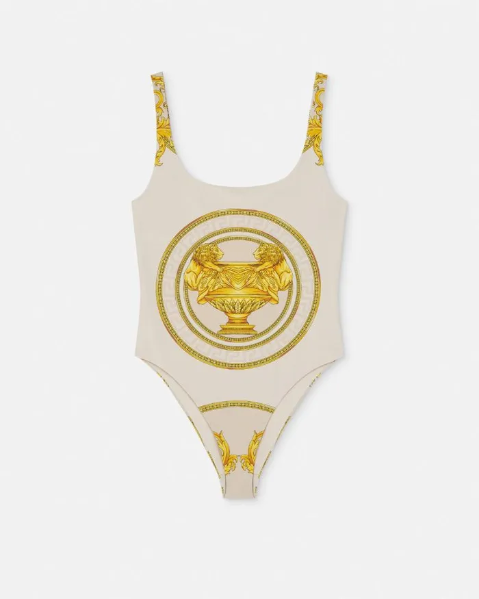 La Coupe Des Dieux OnePiece Swimsuit Goldprint Women Versace Swimwear