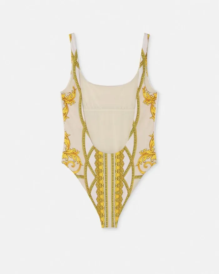 La Coupe Des Dieux OnePiece Swimsuit Goldprint Women Versace Swimwear