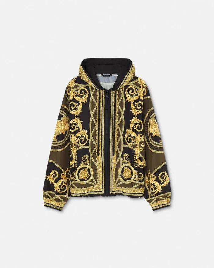 La Coupe Des Dieux Windbreaker Jacket Blackprint Men Versace Jackets and Coats La Coupe Des Dieux Windbreaker Jacket Blackprint Men Versace Jackets and Coats