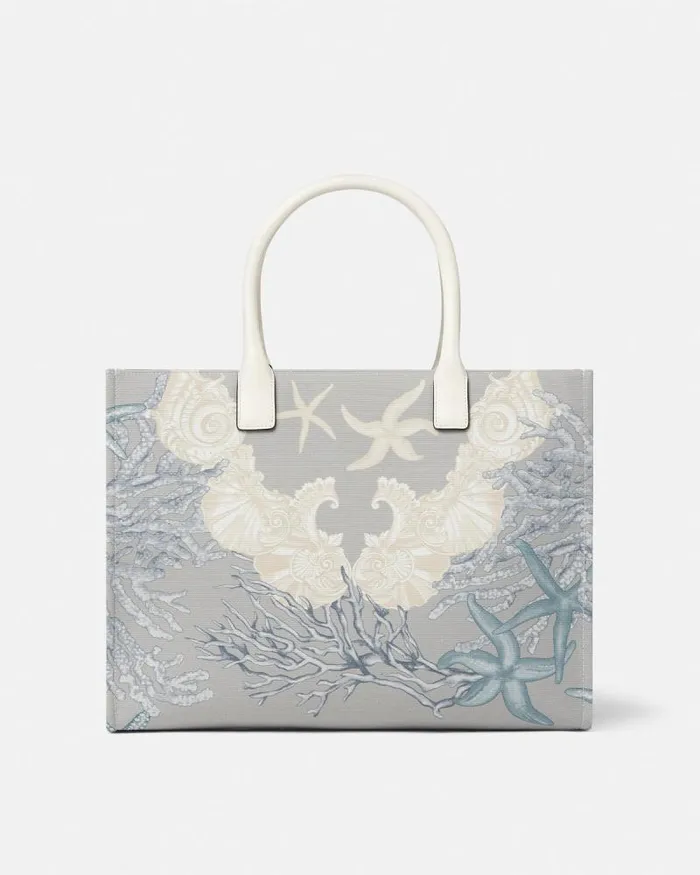 La Medusa Barocco Sea Canvas Tote Bag Blueprint Women Versace Totes
