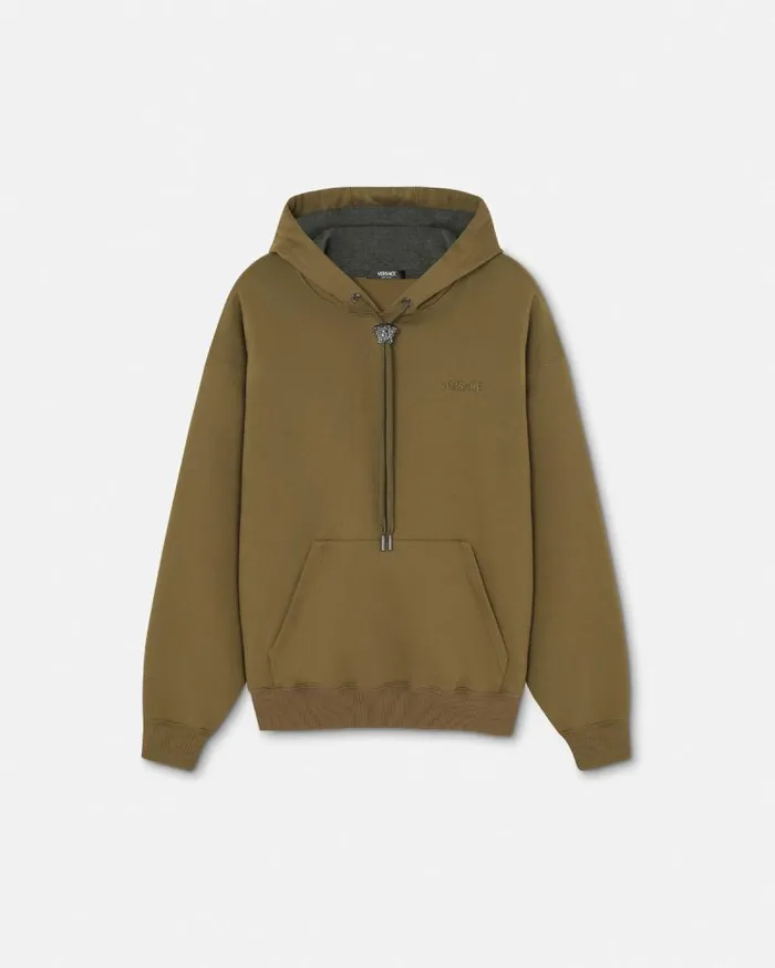 La Medusa Hoodie Green Men Versace Sweatshirts