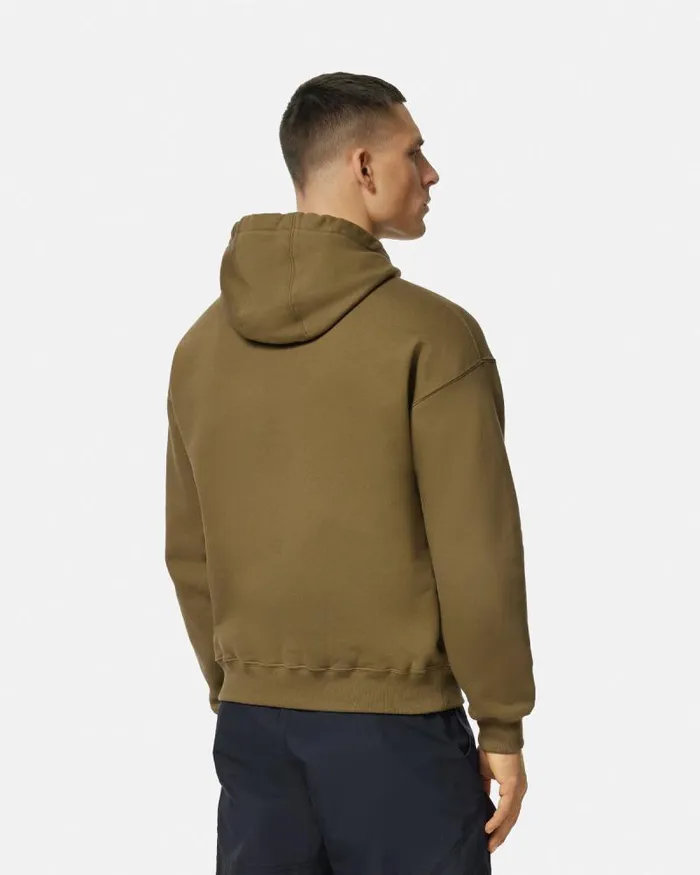 La Medusa Hoodie Green Men Versace Sweatshirts