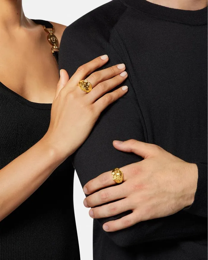 La Medusa Ring Light Gold WomenMen Versace Rings
