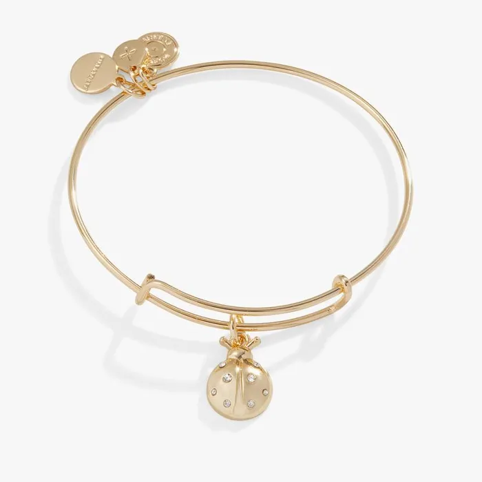 Ladybug Charm Bangle Bracelet Gold Women Alex And Ani Iconic Alex And Ani