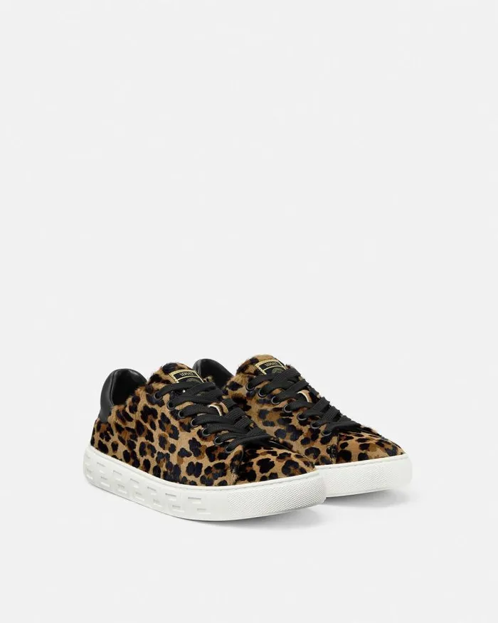 Leopard Greca Sneakers Animalier Women Versace Greca