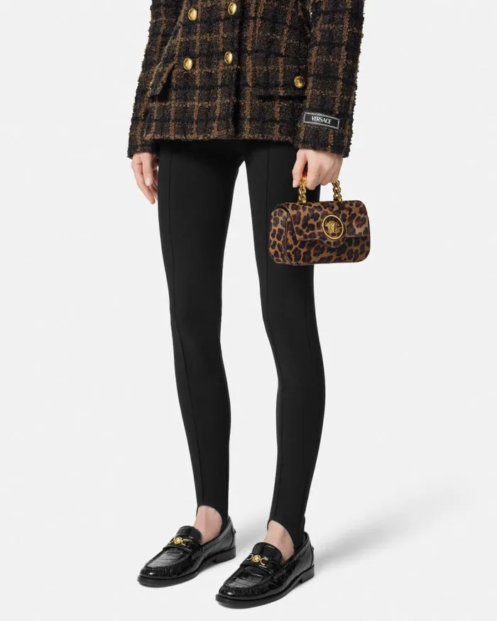 Leopard La Medusa Mini Bag Animalier Women Versace Top Handle