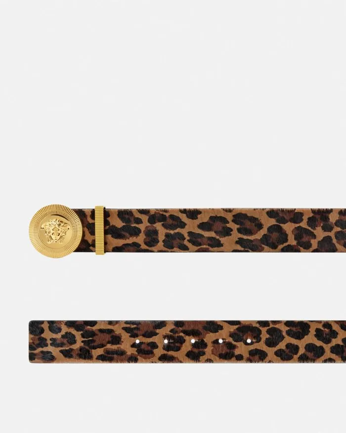 Leopard Medusa Biggie Belt 16034 Animalier Men Versace Belts