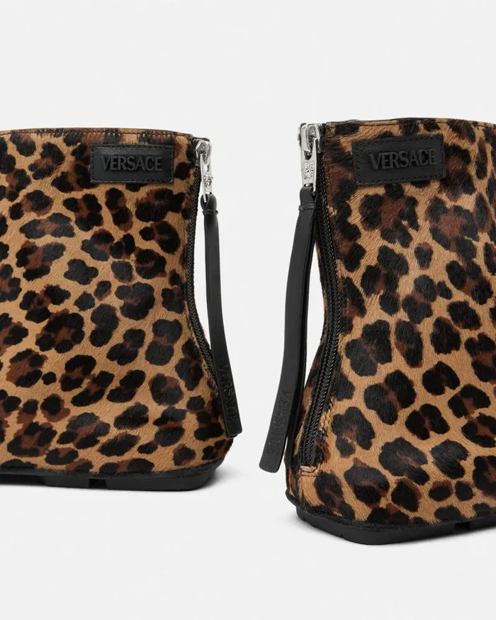Leopard Villa Ankle Boots Animalier Men Versace Boots