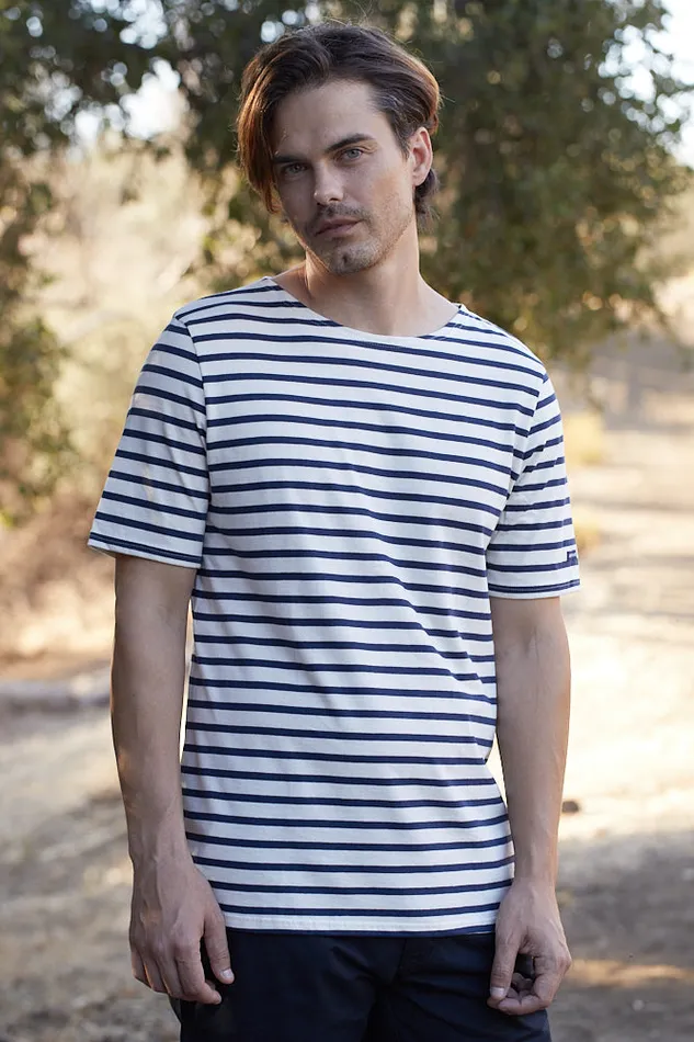 Levant Modern Breton Stripe Short Sleeve Shirt Soft Cotton Ecrunavy Men Saint James Breton Striped Shirts Levant Modern Breton Stripe Short Sleeve Shirt Soft Cotton Ecrunavy Men Saint James Breton Striped Shirts