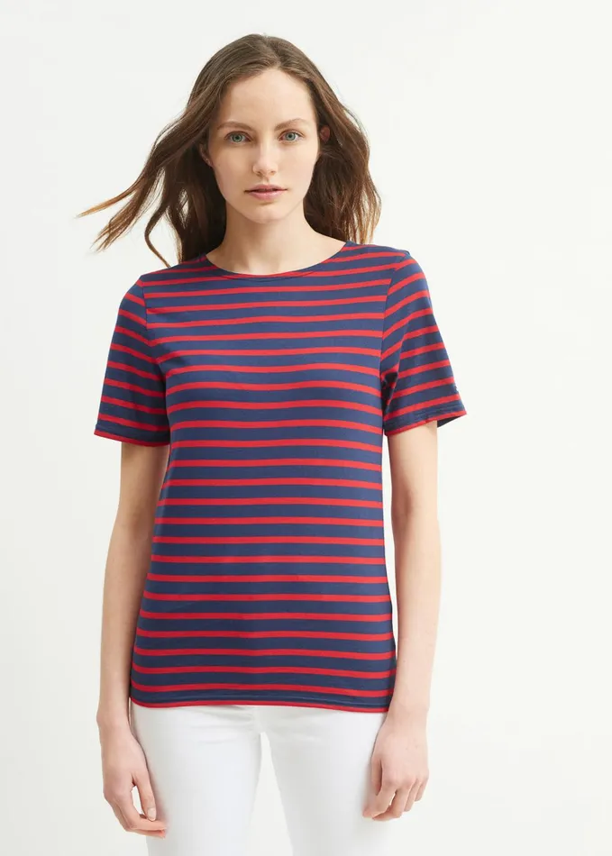 Levant Modern Breton Stripe Short Sleeve Shirt Soft Cotton Navyred Women Saint James Breton Striped Shirts Levant Modern Breton Stripe Short Sleeve Shirt Soft Cotton Navyred Women Saint James Breton Striped Shirts
