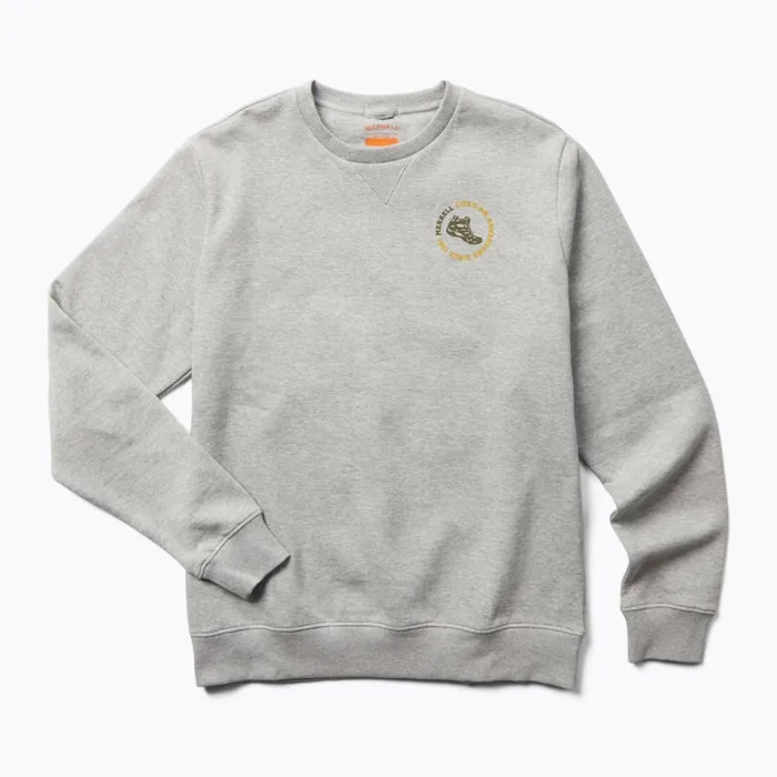 Life039s An Adventure Crew Neck Fleece Grey Heather Men Merrell Tops