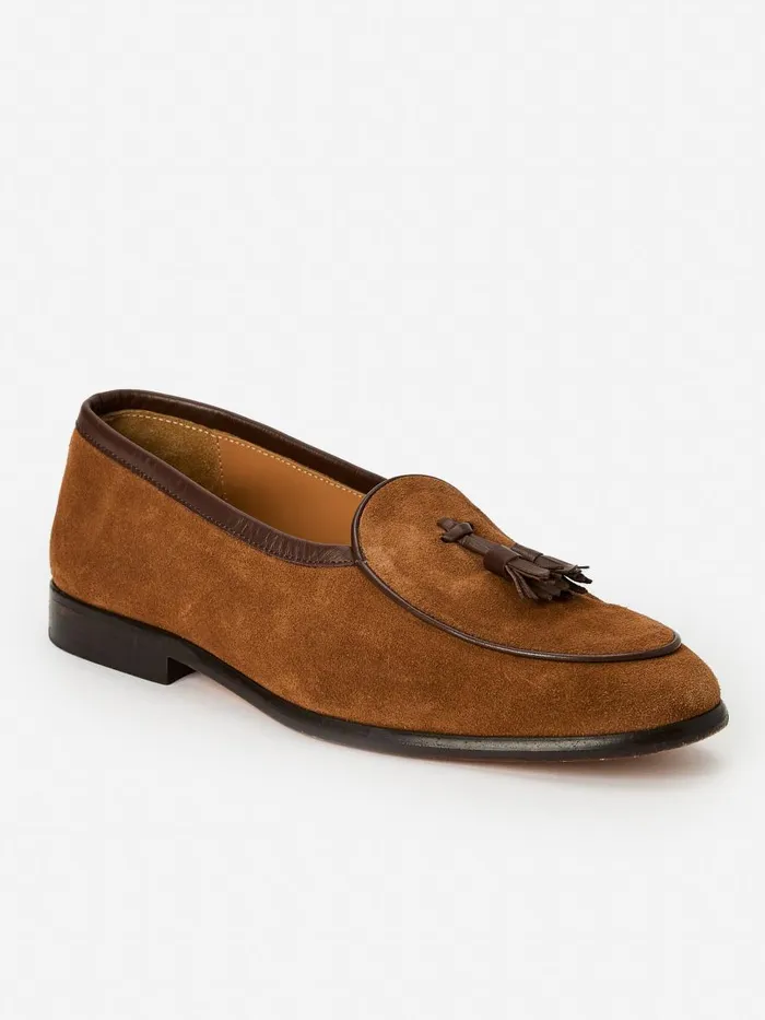 Loafers Men JMcLaughlin Oskar Suede Loafers Cognac